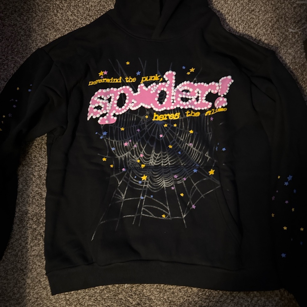 Brand New Black V2 Sp5der Hoodie *NO FAKE HOODIES* - Picture 2 of 4